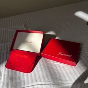 Baccarat Red Gift Box with Red Suede Pouch